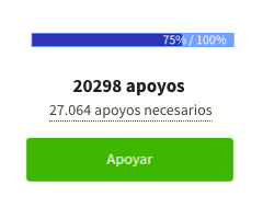 Botón para apoyar una propuesta